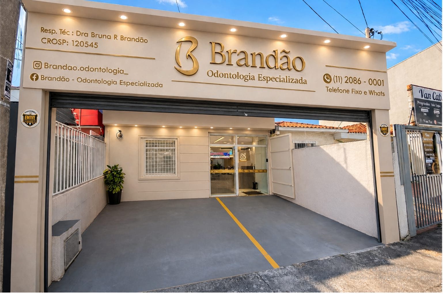 Fachada da Clínica Brandão Odontologia Especializada